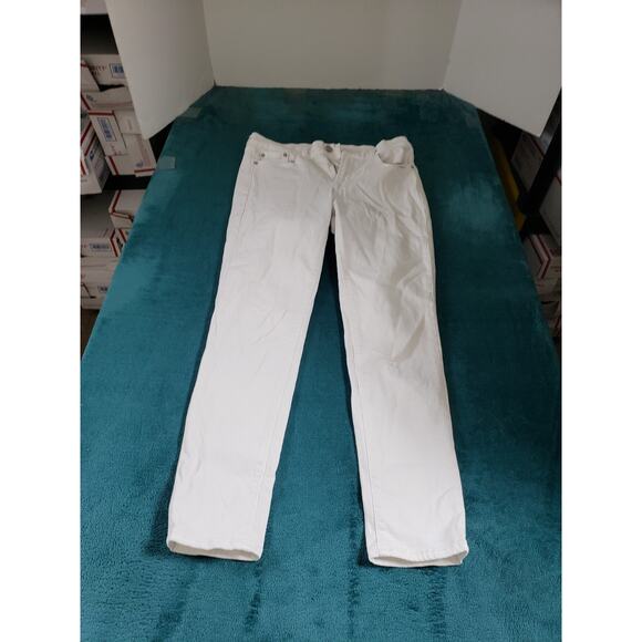 Gap Jeans Size 27 Womens White Stretch Pants Denim Ladies Mid Rise True Skinny - Picture 1 of 13